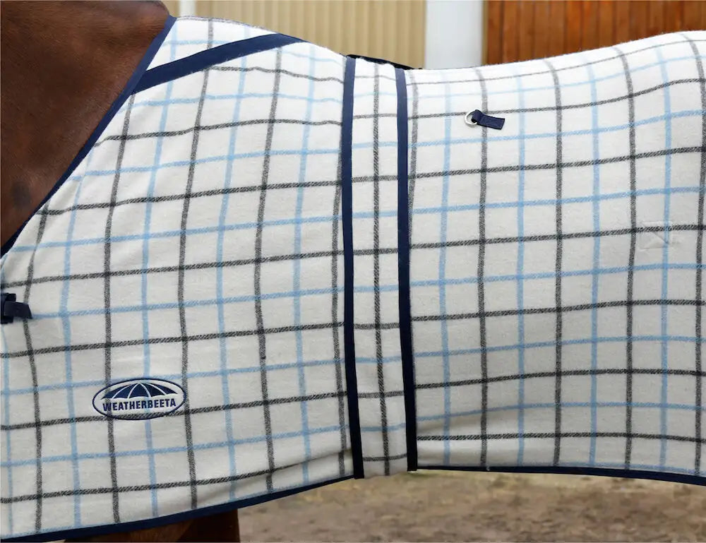 Weatherbeeta Wool Show Rug - Cream/Navy/Light Blue