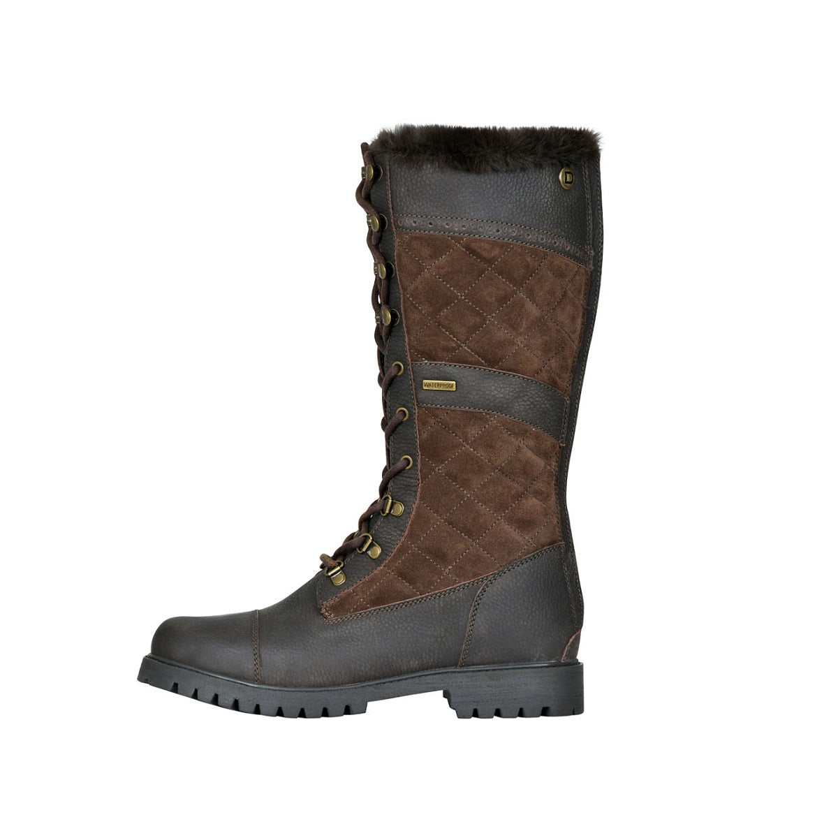 Dublin Yukon Quilt Boots - Chocolate Brown
