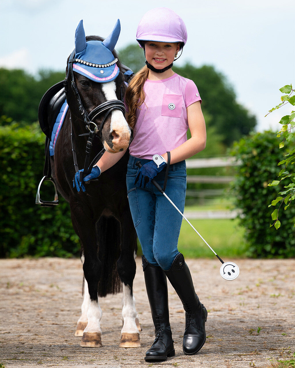 QHP Riding Tights Junior Full Grip - Rosalynn
