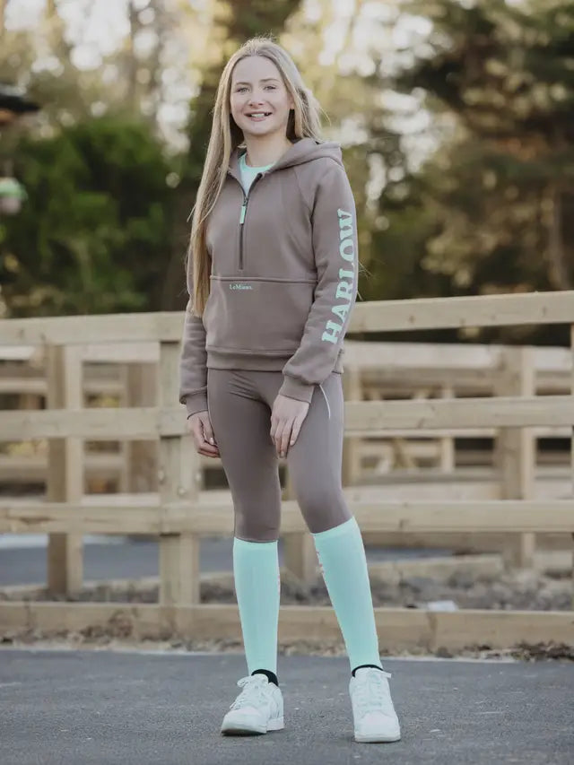 LeMieux Harlow Competition Socks - Coral Crush/Blue Topaz