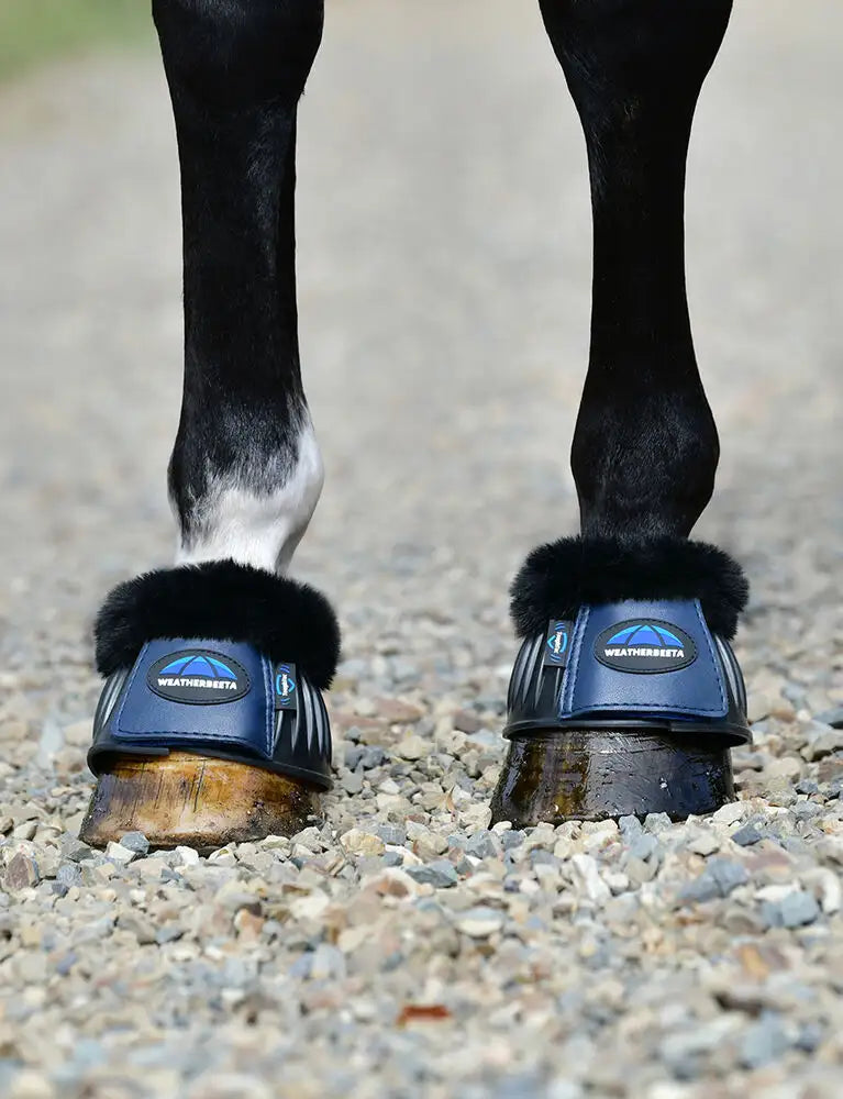 Weatherbeeta Tough-Tec Prime Fleece Trim Rubber Bell Boots