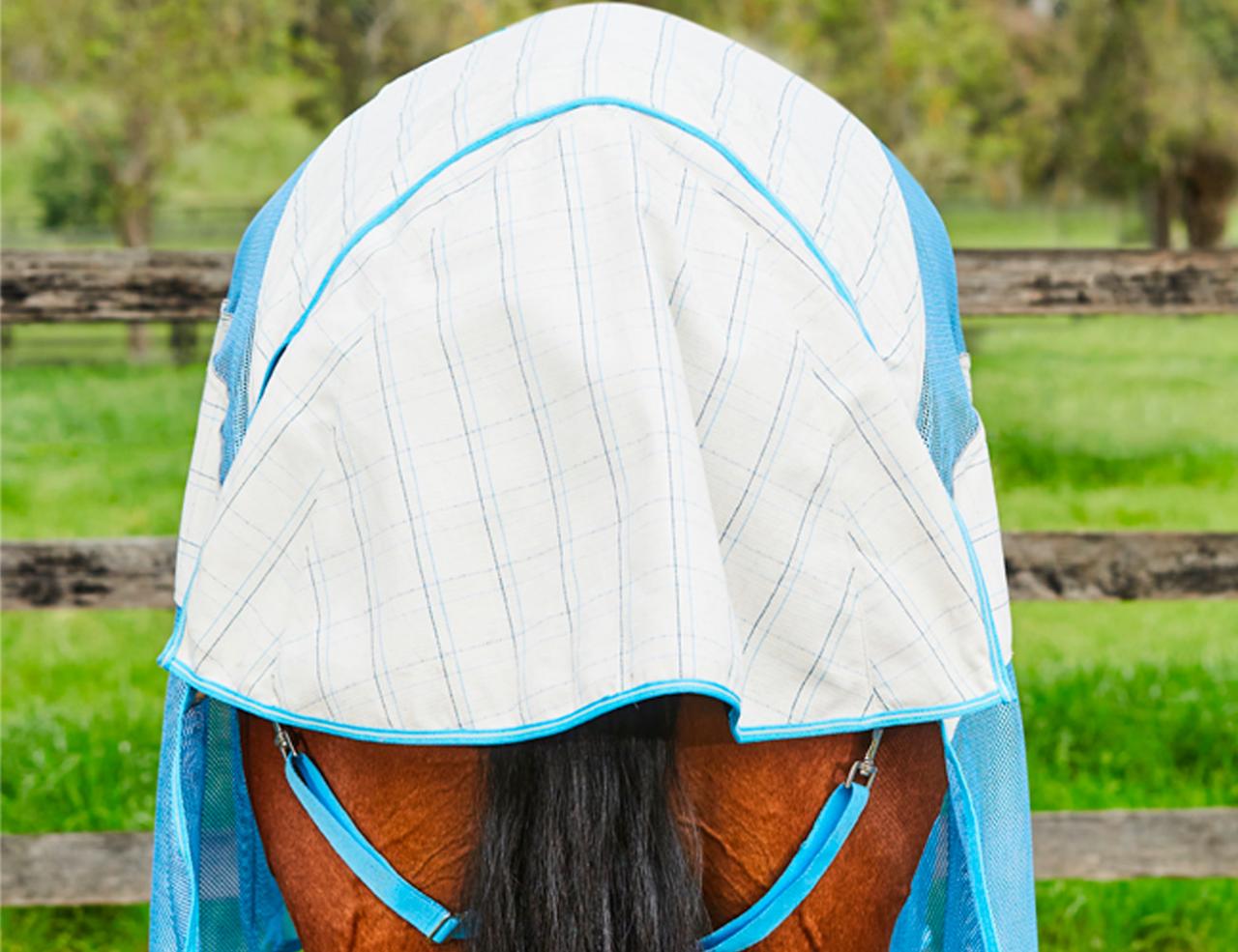 Weatherbeeta Breeze Combo Scrunch Neck II - White/Blue /Lemon