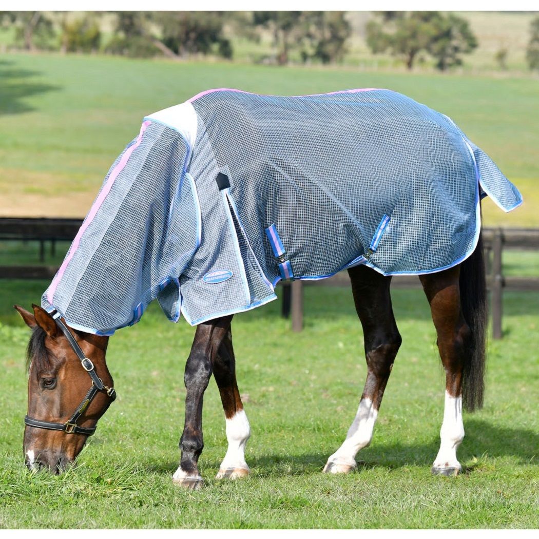 Weatherbeeta ComFiTec Ripshield Plus Combo Neck - Grey/Cornflower