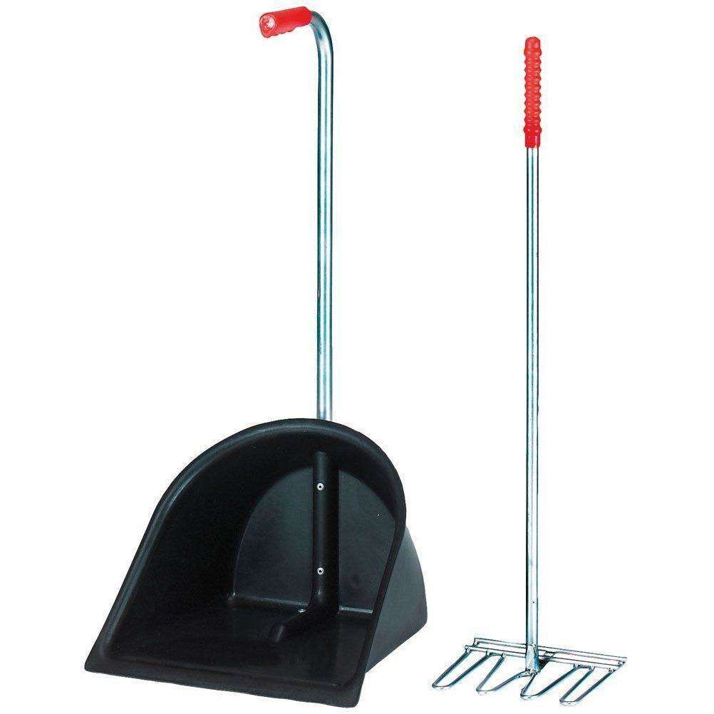 Shoof Dung Scoop & Rake Kerbl - Black Set