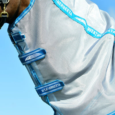 Weatherbeeta ComFiTec Hexi Shield Combo Cover - Silver/Teal Blue