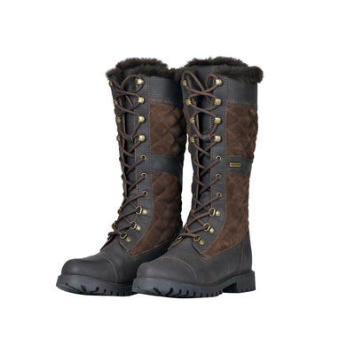 Dublin Yukon Quilt Boots - Chocolate Brown