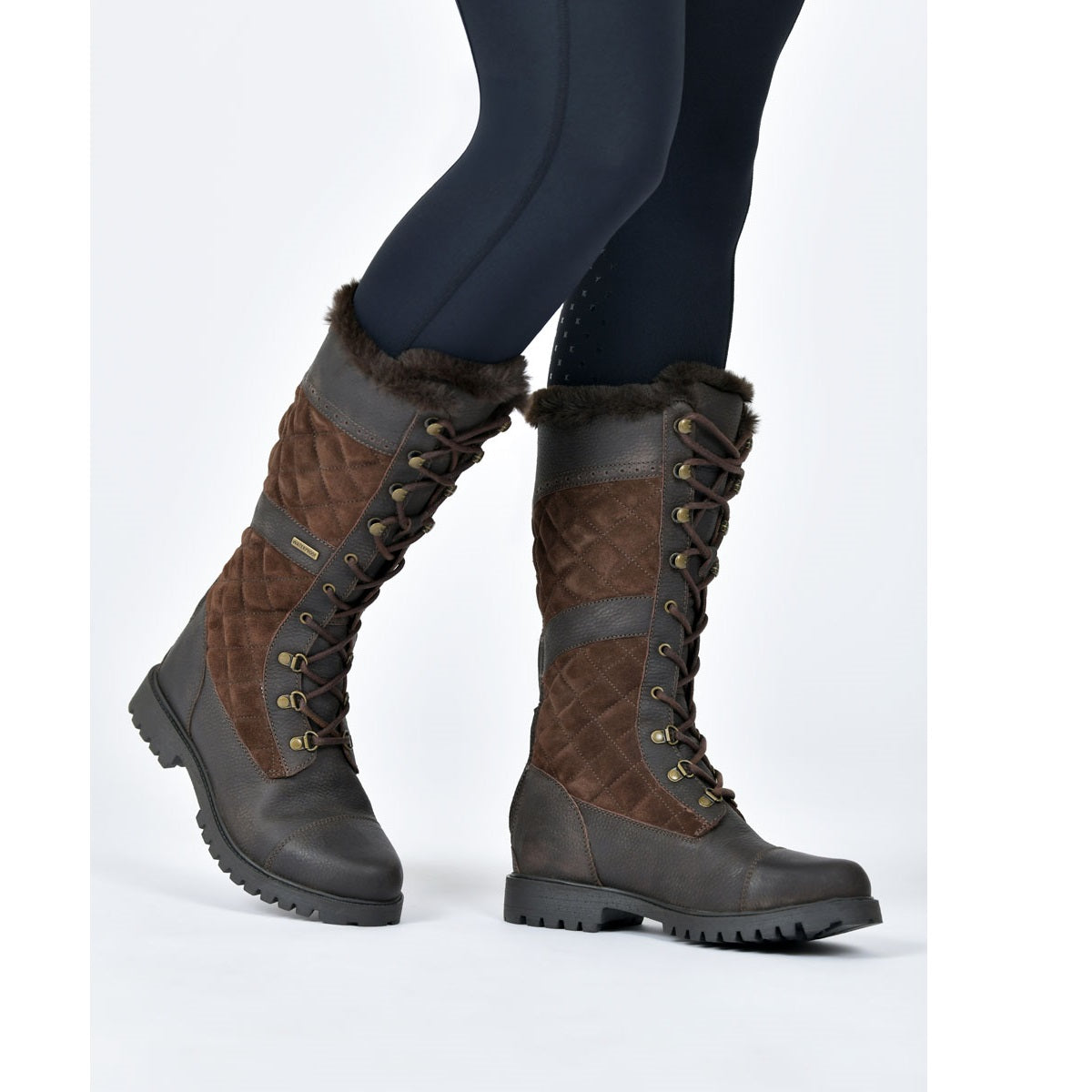 Dublin Yukon Quilt Boots - Chocolate Brown