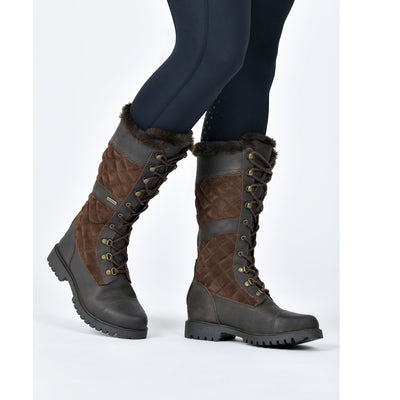 Dublin Yukon Quilt Boots - Chocolate Brown