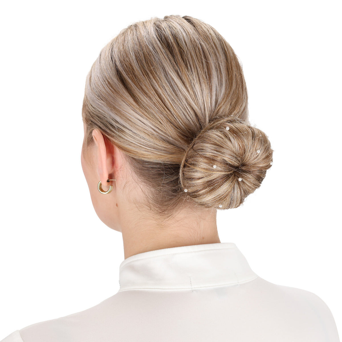 QHP Invisible Hair Net Pearl