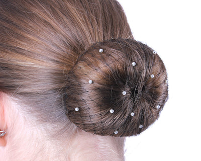 QHP Invisible Hair Net Pearl
