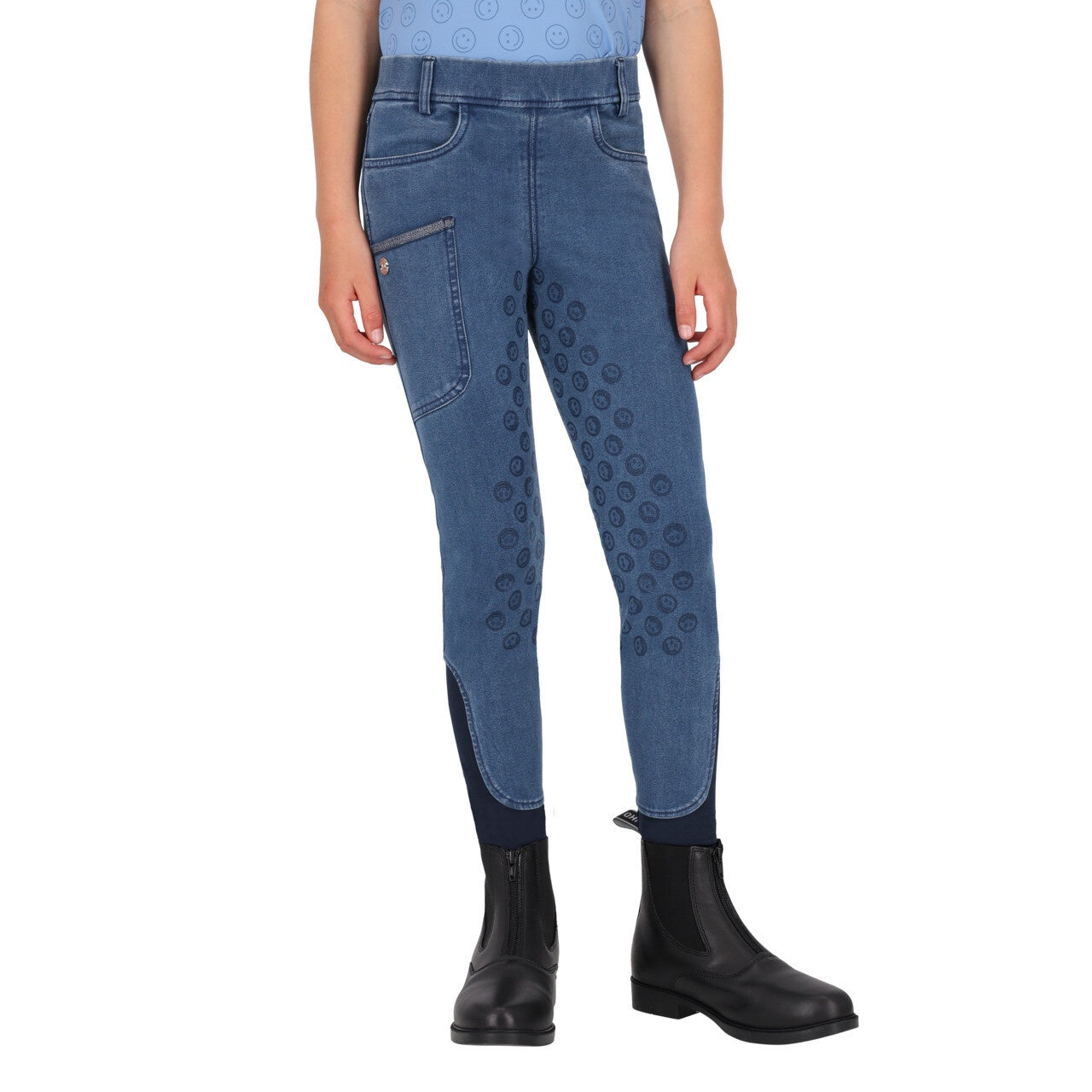 QHP Riding Tights Junior Full Grip - Rosalynn