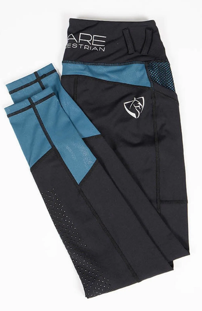 Bare Performance Adult Riding Tights - Teal Glamour