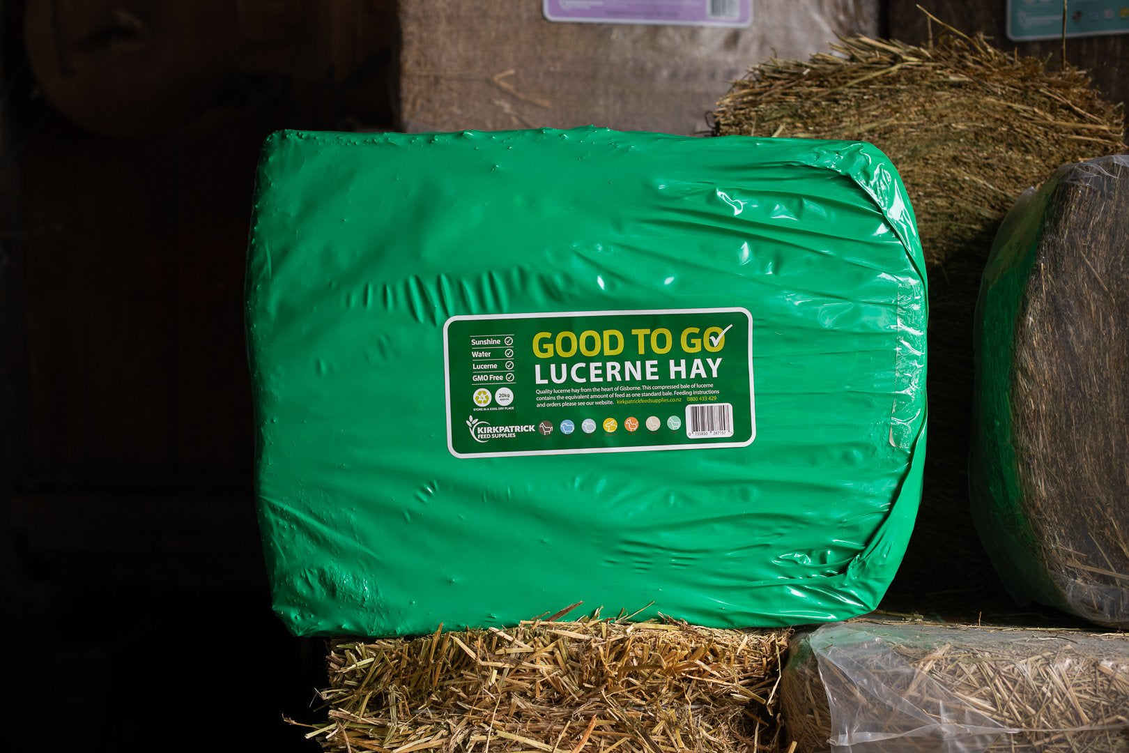 Lucerne Hay Compact Bale - Wrapped