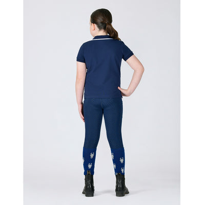 Dublin Kids Poppy Short Sleeve Polo Top - Naval Academy