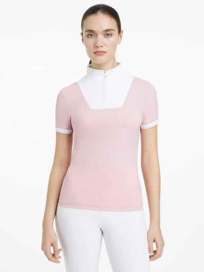 LeMieux Sophia Short Sleeve Pleated Show Shirt - Blossom