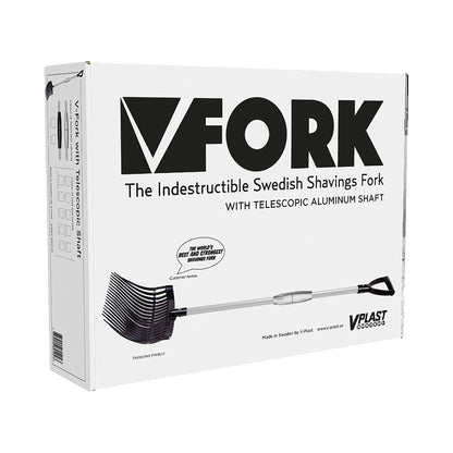 V-Plast Rounded Fork with Telescopic Handle