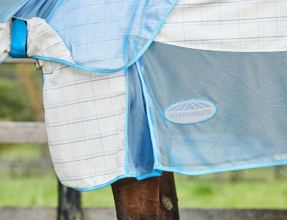 Weatherbeeta Breeze Combo Scrunch Neck II - White/Blue /Lemon