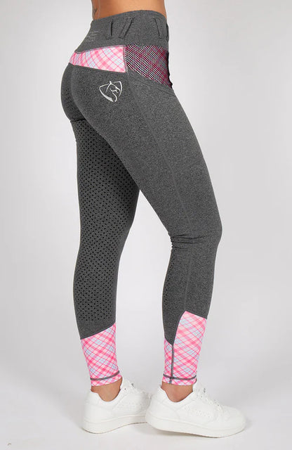 Bare Equestrian Performance Riding Tights - Grey Roseberry