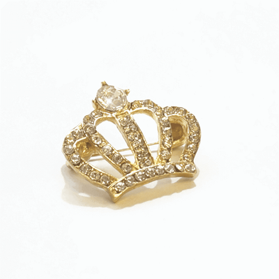 Equetech Gold Crystal Crown Tie Pin