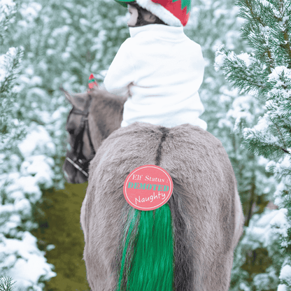 Equetech Green Cheeky Elf Festive Christmas Tail Tassel