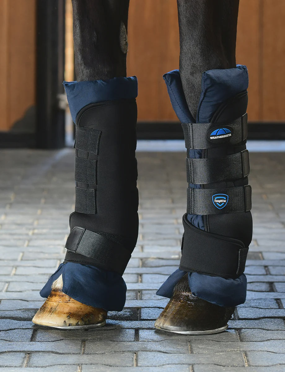 Weatherbeeta Tough-Tec Stable Boots Wraps - Black/Navy