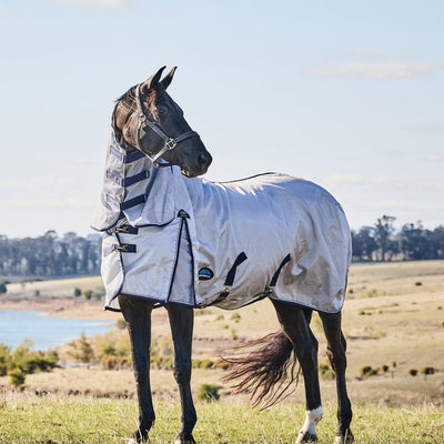 Weatherbeeta ComFiTec Hexi Shield Combo Cover - Silver/Navy/White