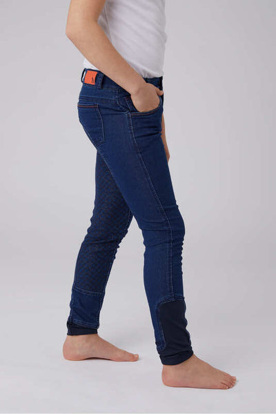 Horze Allison Kids Denim Silicone Full Seat Breeches