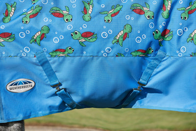 Weatherbeeta ComFiTec Essential Combo Neck Medium over - Turtle Print